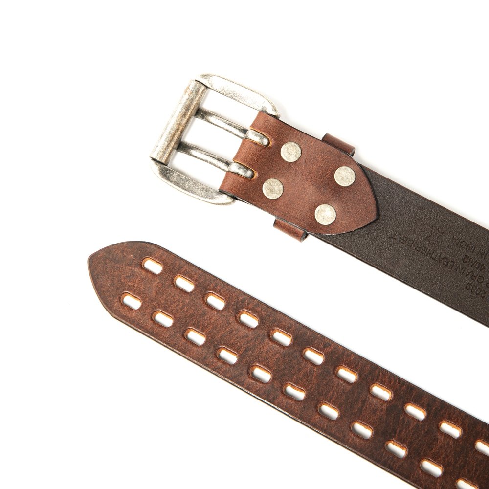 Distressed Leather Double‑Prong Belt LA2089 - Image 8