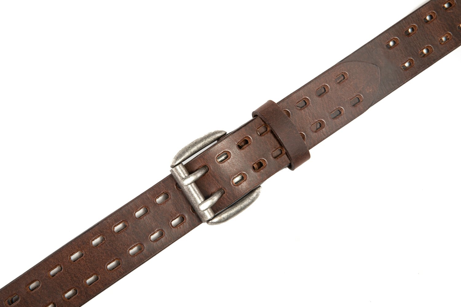 Distressed Leather Double‑Prong Belt LA2089 - Image 9
