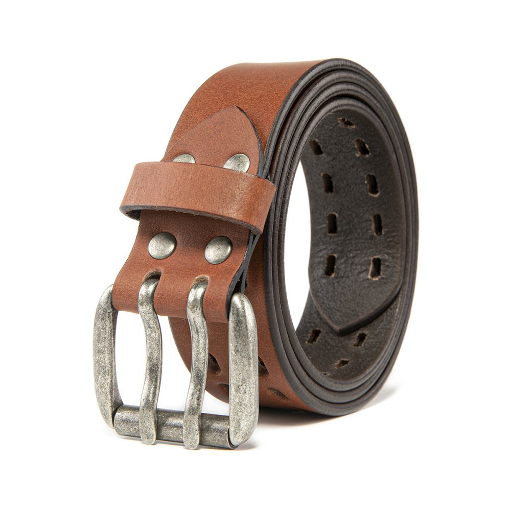 Distressed Leather Double‑Prong Belt LA2089 - Image 10