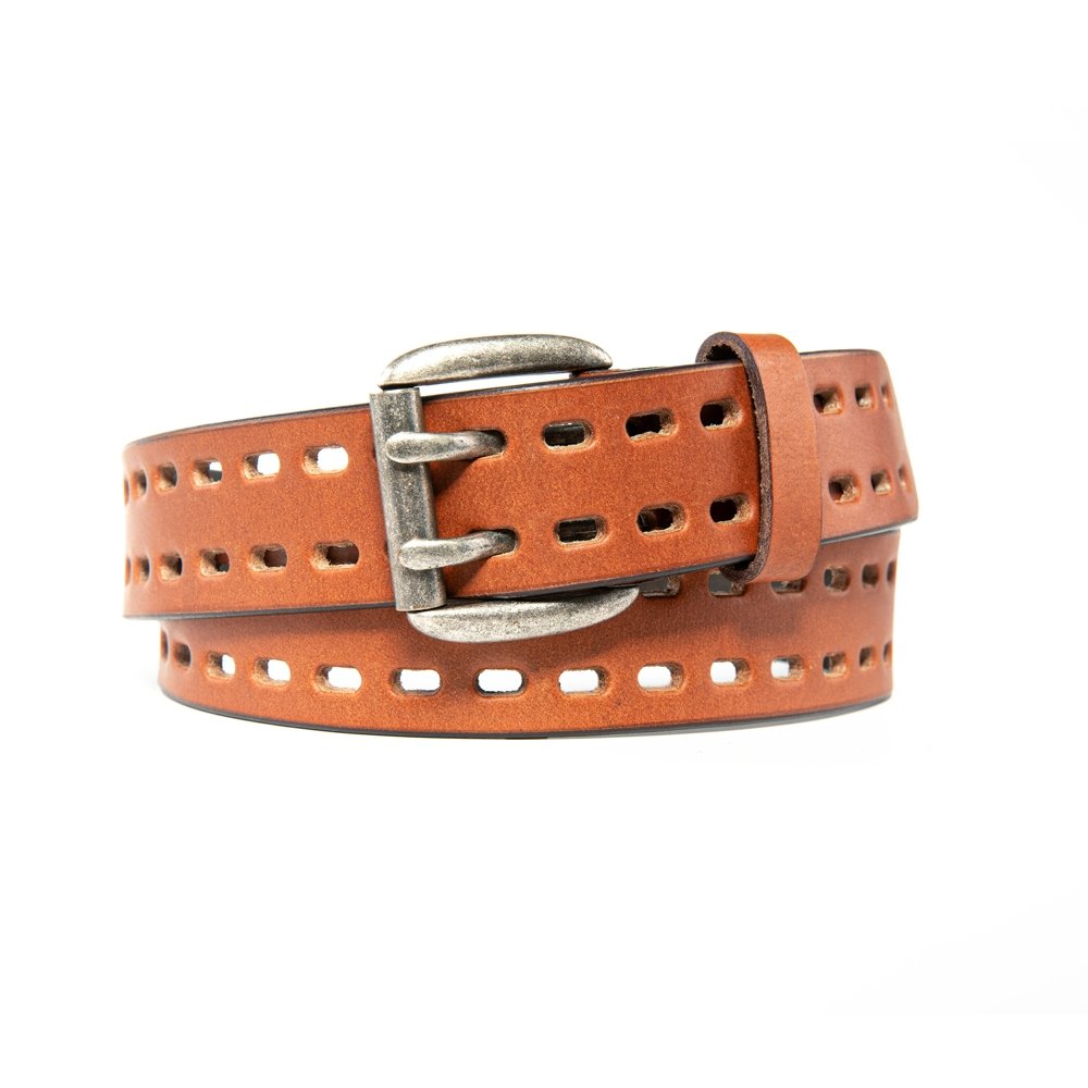 Distressed Leather Double‑Prong Belt LA2089 - Image 11
