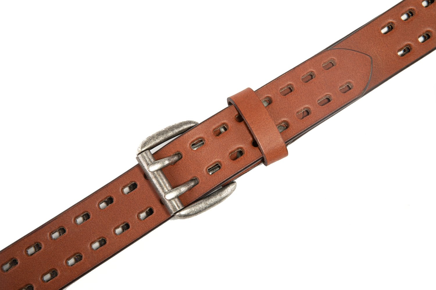 Distressed Leather Double‑Prong Belt LA2089 - Image 13