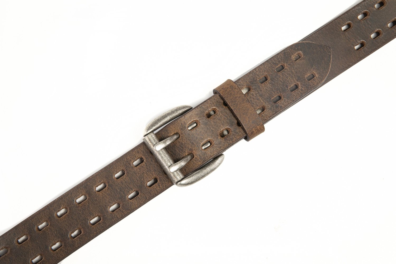 Distressed Leather Double‑Prong Belt LA2089 - Image 17