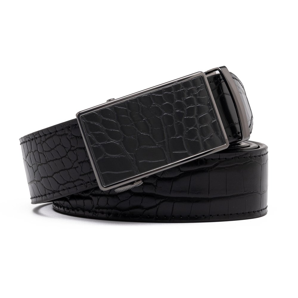 Croc‑Embossed Leather Ratchet Belt LA2091C - Image 3