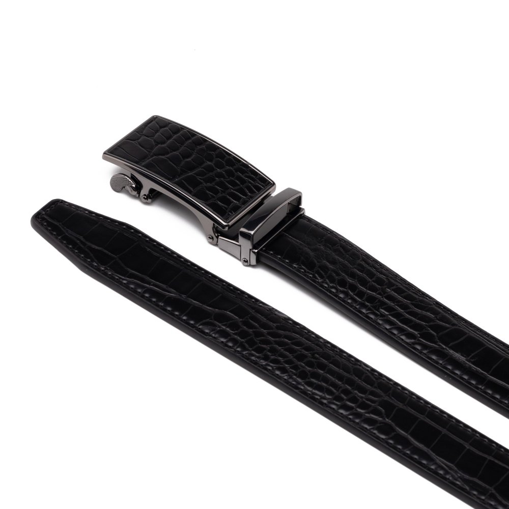 Croc‑Embossed Leather Ratchet Belt LA2091C - Image 4