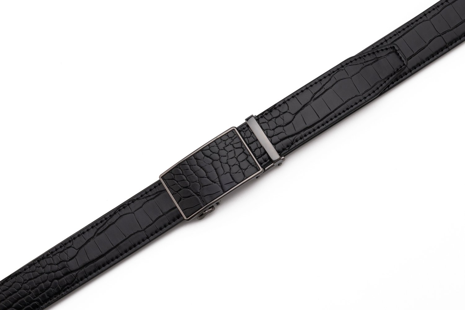 Croc‑Embossed Leather Ratchet Belt LA2091C - Image 5