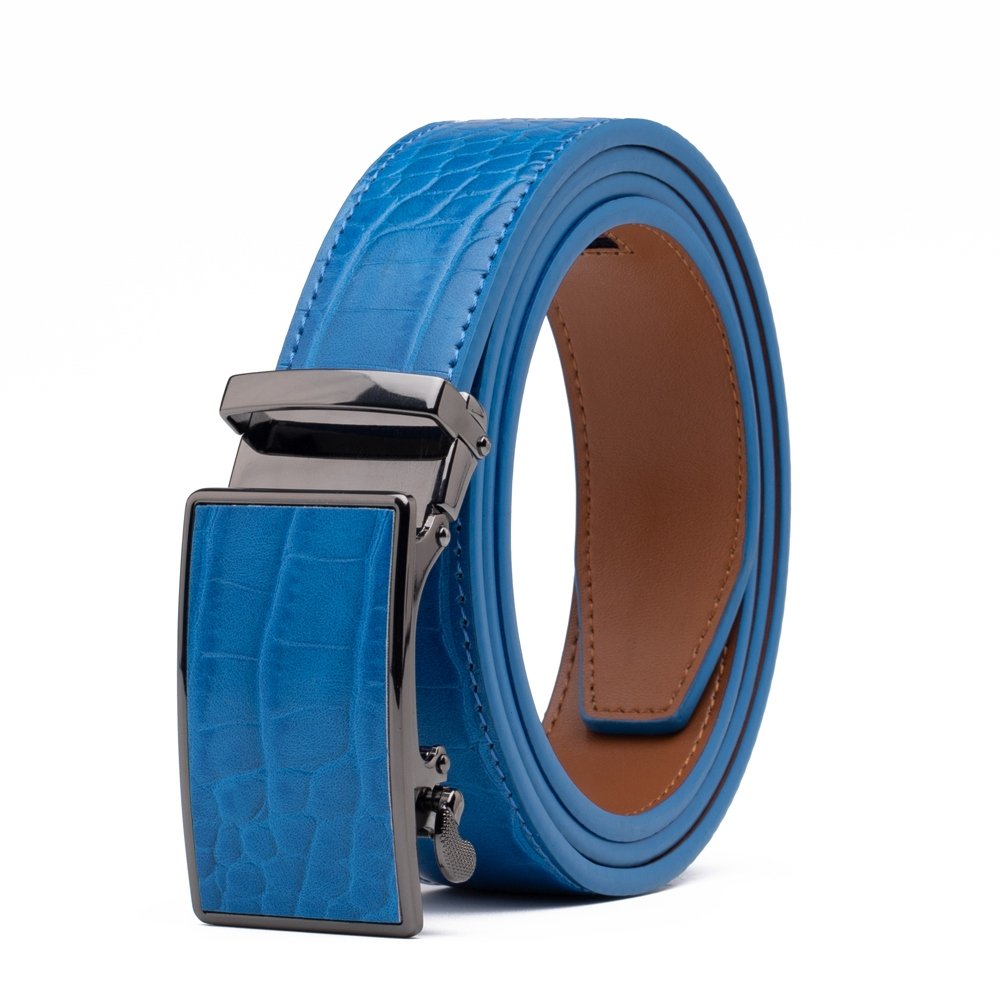Croc‑Embossed Leather Ratchet Belt LA2091C - Image 6