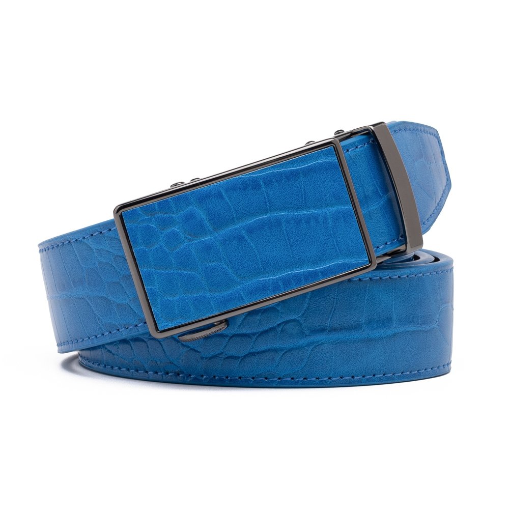 Croc‑Embossed Leather Ratchet Belt LA2091C - Image 7