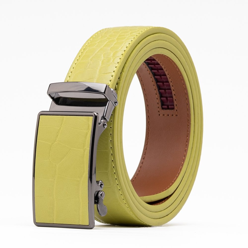 Croc‑Embossed Leather Ratchet Belt LA2091C - Image 10