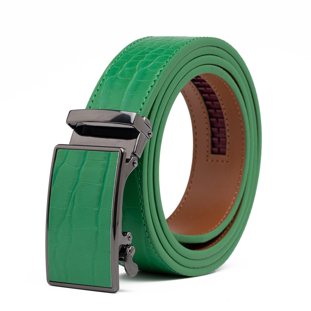 Croc‑Embossed Leather Ratchet Belt LA2091C - Image 14