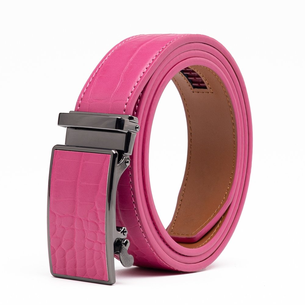 Croc‑Embossed Leather Ratchet Belt LA2091C - Image 22