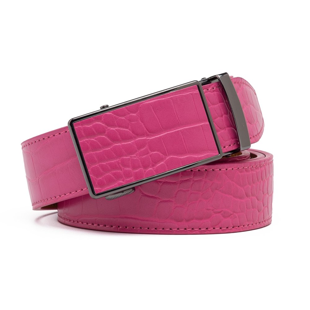 Croc‑Embossed Leather Ratchet Belt LA2091C - Image 23