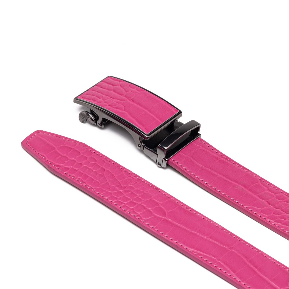 Croc‑Embossed Leather Ratchet Belt LA2091C - Image 24