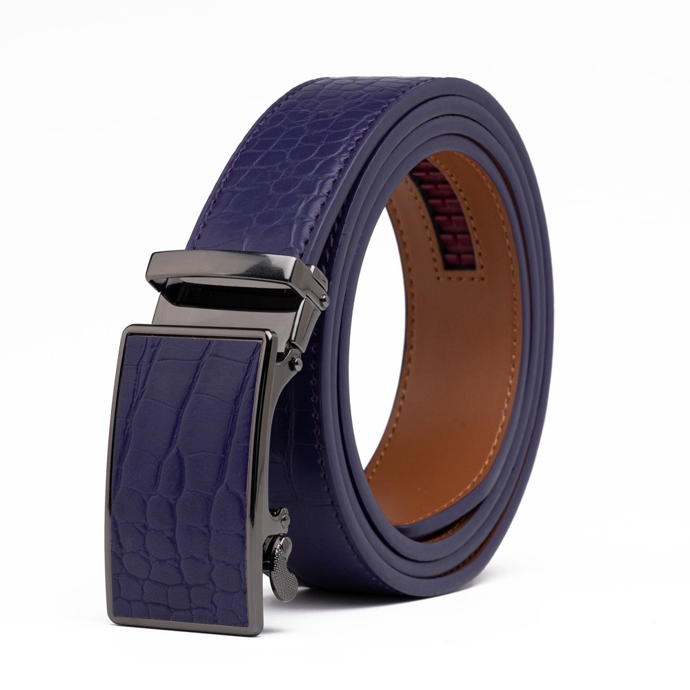 Croc‑Embossed Leather Ratchet Belt LA2091C - Image 30