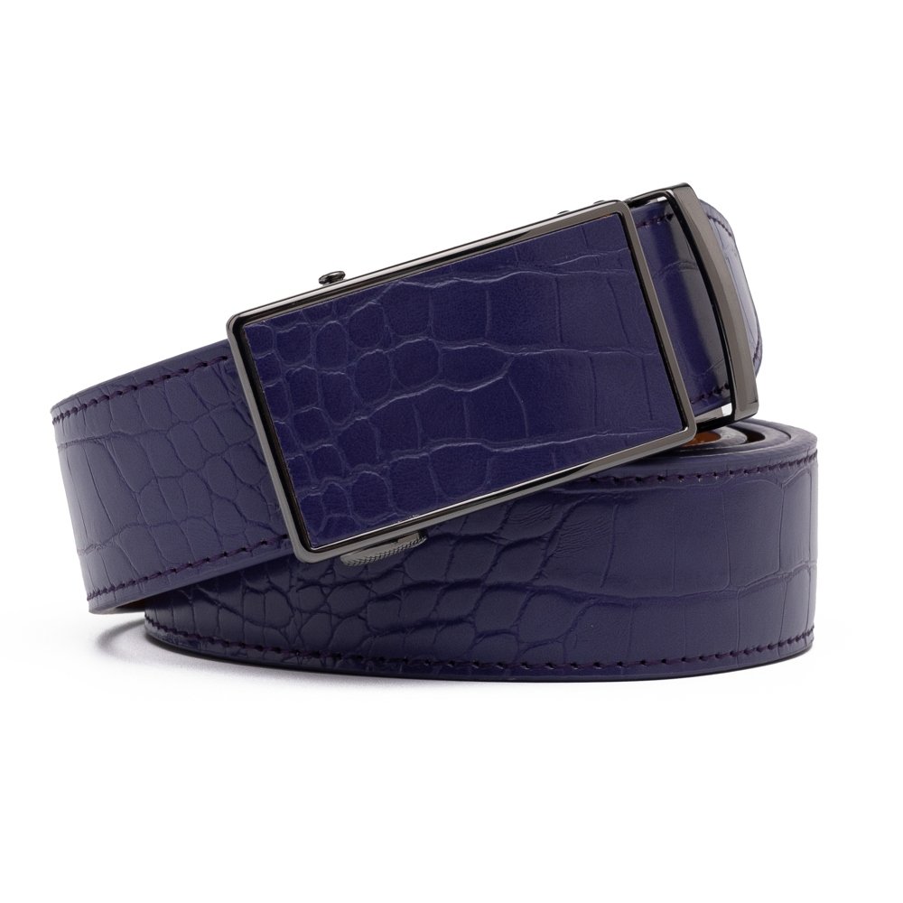 Croc‑Embossed Leather Ratchet Belt LA2091C - Image 31