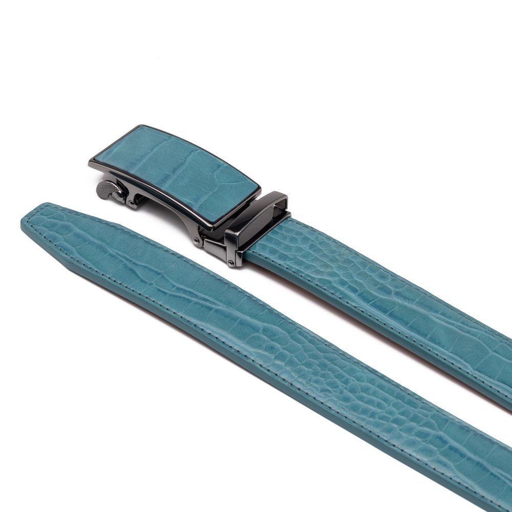 Croc‑Embossed Leather Ratchet Belt LA2091C - Image 36