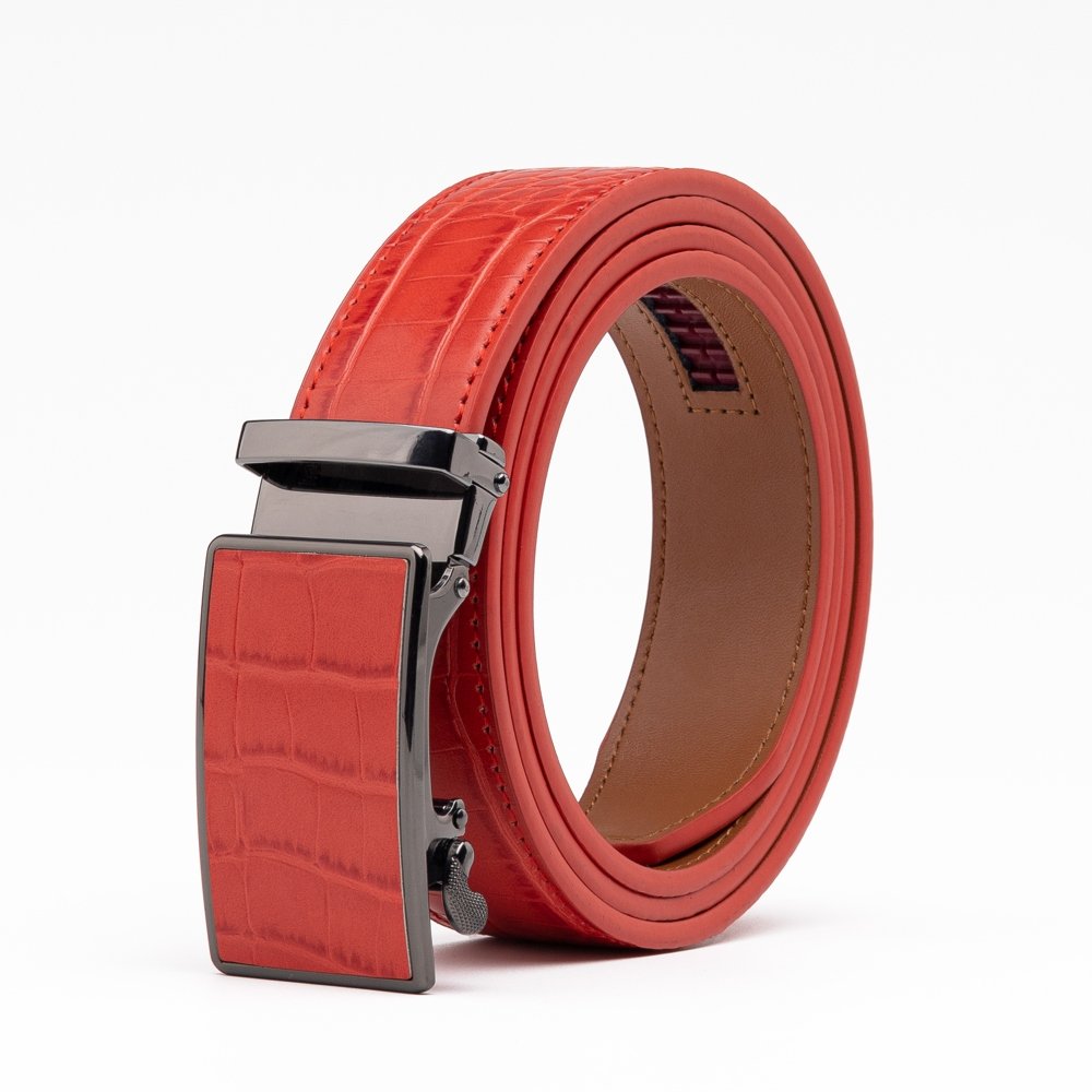 Croc‑Embossed Leather Ratchet Belt LA2091C - Image 38