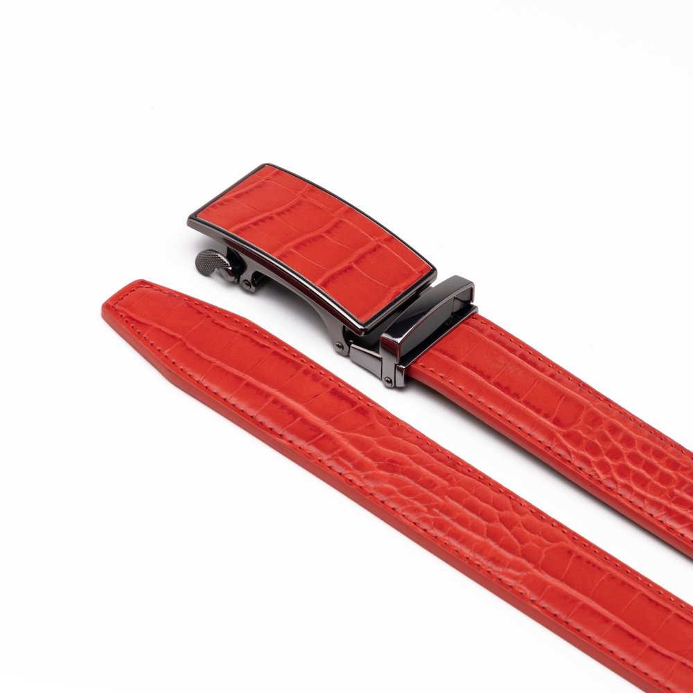 Croc‑Embossed Leather Ratchet Belt LA2091C - Image 40