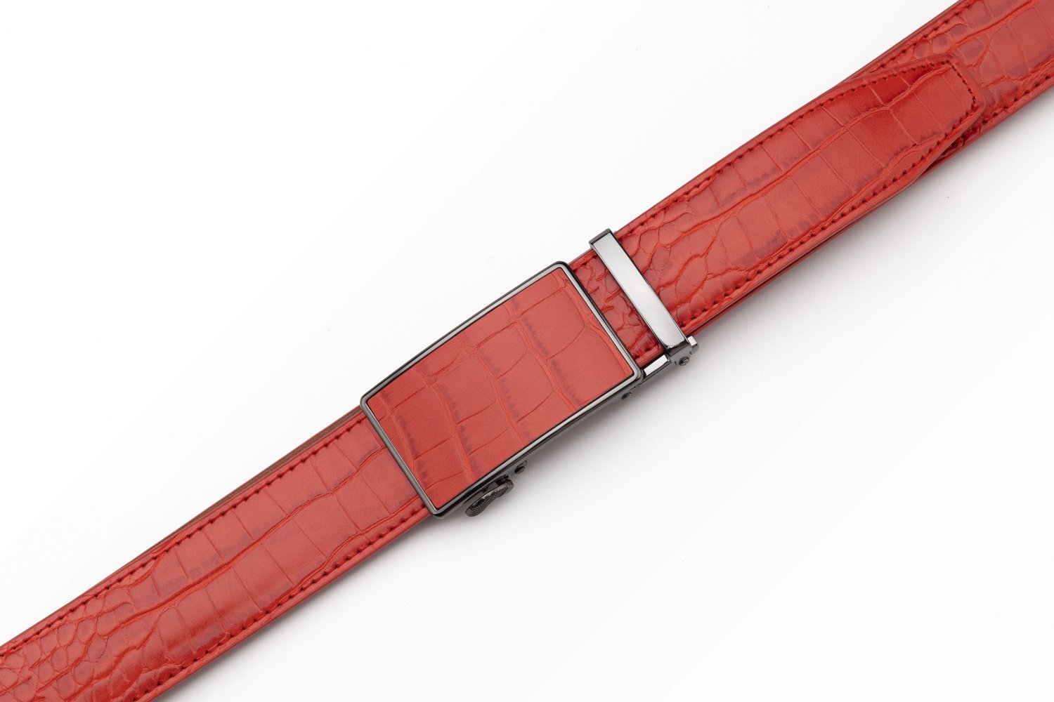 Croc‑Embossed Leather Ratchet Belt LA2091C - Image 41