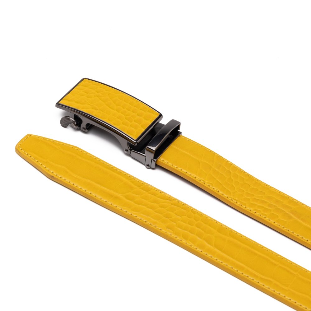 Croc‑Embossed Leather Ratchet Belt LA2091C - Image 44
