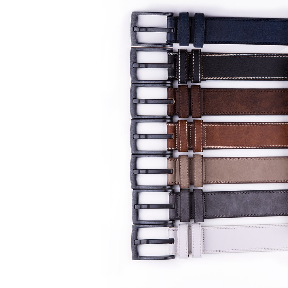 PU Leather Single Prong Buckle Belt LA3001 - Image 2