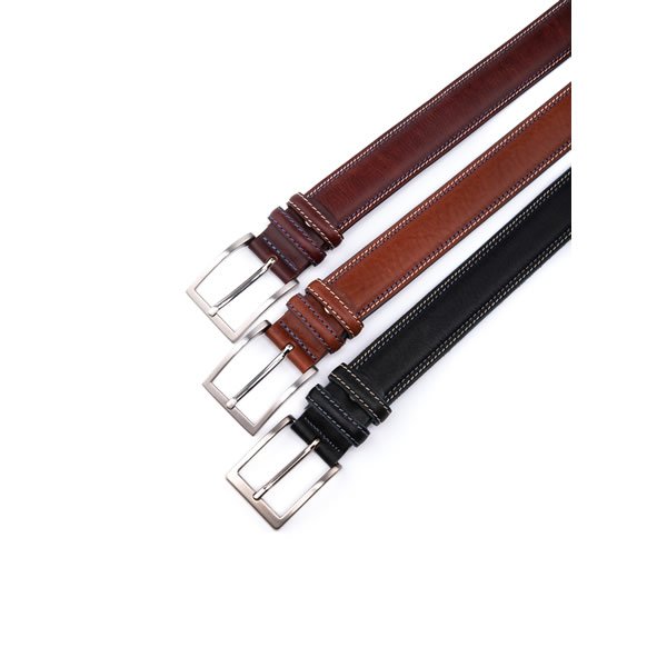 Casual Dress Black Full Grain Leather Mens Designer Belt - Image 11