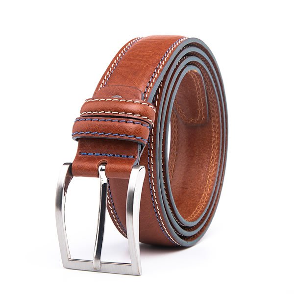 Casual Dress Black Full Grain Leather Mens Designer Belt - Image 4