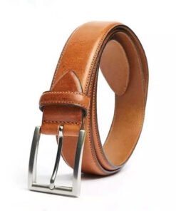 Alternative view of Adjustable Cognac Vintage Full Grain Genuine Leather Belt for Men