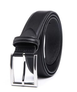 Adjustable Cognac Vintage Full Grain Genuine Leather Belt for Men