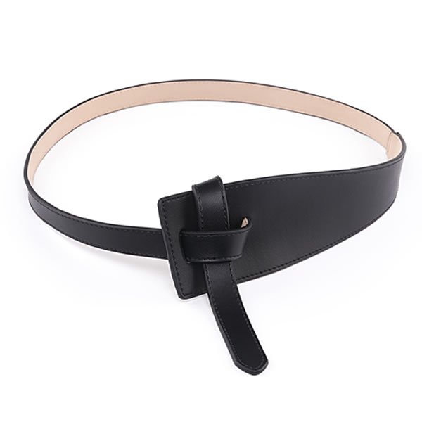 PU Leather Knotted Tie Waist Dress Belts Without Buckle For Ladies - Image 6