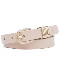 Ladies Thin Skinny  Genuine Leather Belts with Pin Buckle for Dress