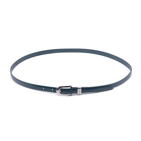 Women Top Grain Cowhide Genuine Leather Designer Thin Dress Belt with Pin Clasp - Image 2