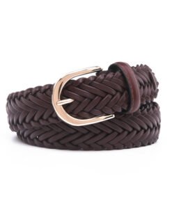 Ladies Braided Woven Leather Belts Handmade for Woman