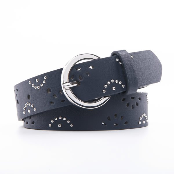 Retro Vintage Hollow out Rivet Studded Leather Metal Belt for Women