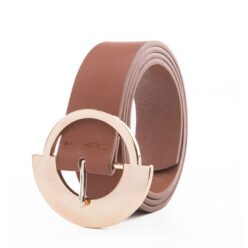 Alternative view of Ladies Plain PU Leather Belts with  Big D Semicircle Metal Buckle