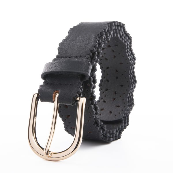 Retro Vintage Hollow out Designer Leather Belt for Women - Image 2