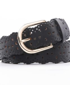Retro Vintage Hollow out Designer Leather Belt for Women