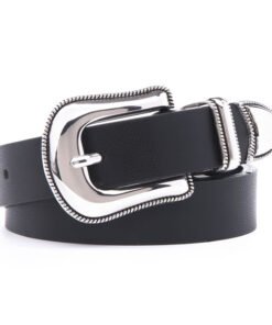 Cowgirl Western Women Belt with Retro Pin Buckle