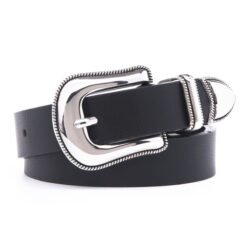 Cowgirl Western Women Belt with Retro Pin Buckle