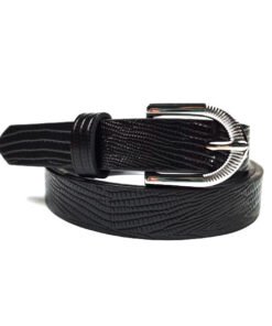 Snake PU Leather Slim Dress Belt with Pin Buckle for Women