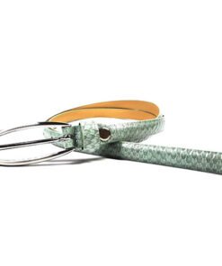Alternative view of Womens Designer Snake PU Leather Thin Strap Wrap Skinny Belt with Pin Buckle for Dress