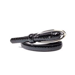 Womens Designer Snake PU Leather Thin Strap Wrap Skinny Belt with Pin Buckle for Dress