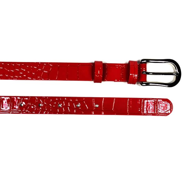 Ladies Thin Crocodile PU Leather Plain Belt with Pin Buckle for Jeans - Image 5