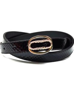 Snake Skin Print PU Leather Designer Waistband Jeans Belt for Female