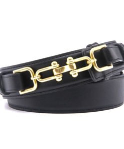 Women PU Leather  Fashion Waist Belts With Interlocking Buckle