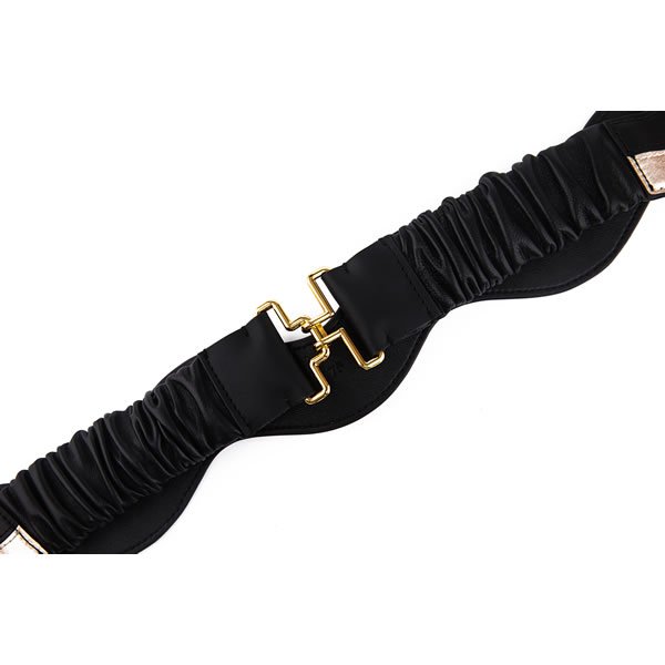 Lady Stretch Elastic Fashion Waist Belt for Dress with Interlocking Buckle - Image 2