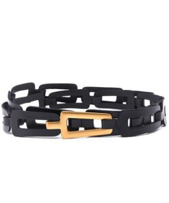 Ladies Women Designer Wide Full Grain Genuine Leather  Dress Belts