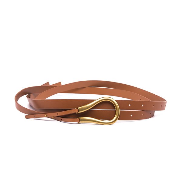 Ladies PU Leather Casual Wrap Strap Dress Belts with Horseshoe Fashion Buckle