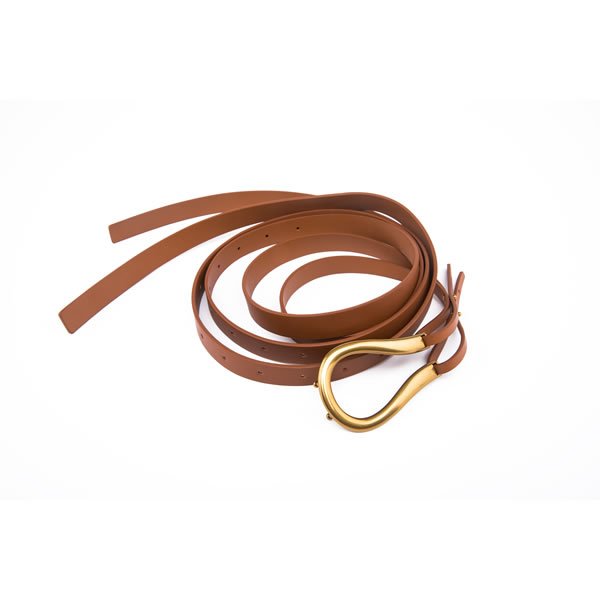 Ladies PU Leather Casual Wrap Strap Dress Belts with Horseshoe Fashion Buckle - Image 4
