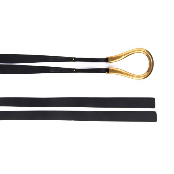 Ladies PU Leather Casual Wrap Strap Dress Belts with Horseshoe Fashion Buckle - Image 5
