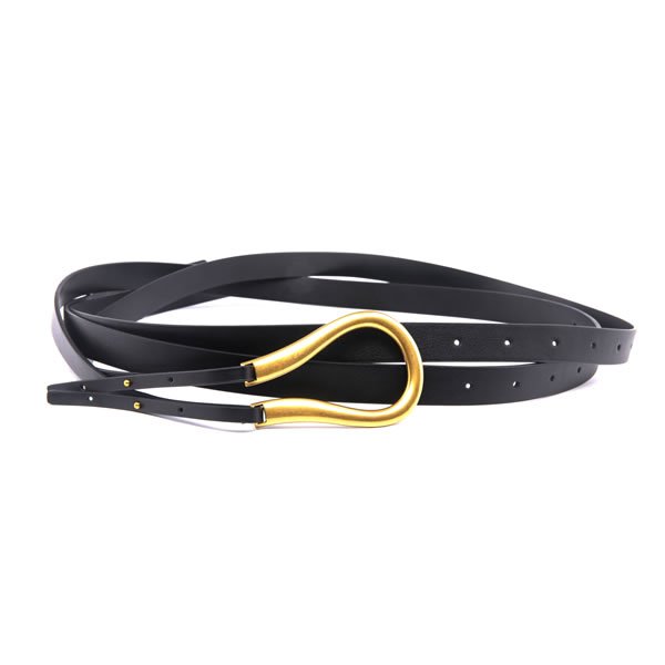 Ladies PU Leather Casual Wrap Strap Dress Belts with Horseshoe Fashion Buckle - Image 7